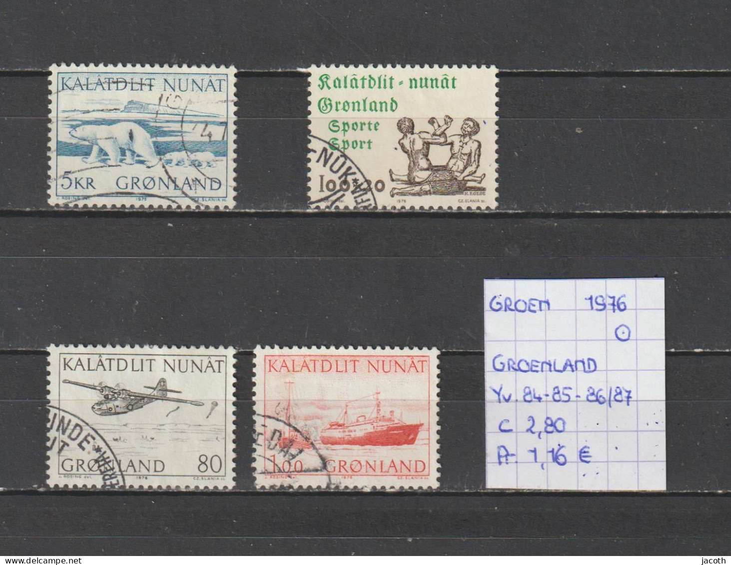 (TJ) Groenland 1976 - YT 84 + 85 + 86/87 (gest./obl./used) - Oblitérés