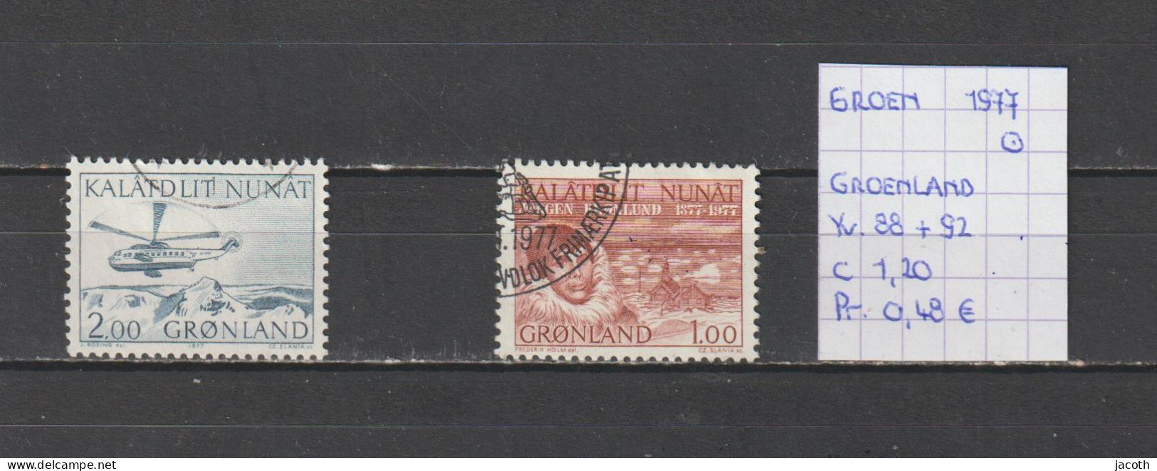 (TJ) Groenland 1977 - YT 88 + 92 (gest./obl./used) - Gebraucht