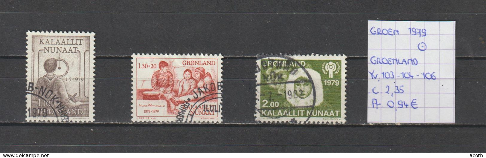 (TJ) Groenland 1979 - YT 103 + 104 + 106 (gest./obl./used) - Used Stamps