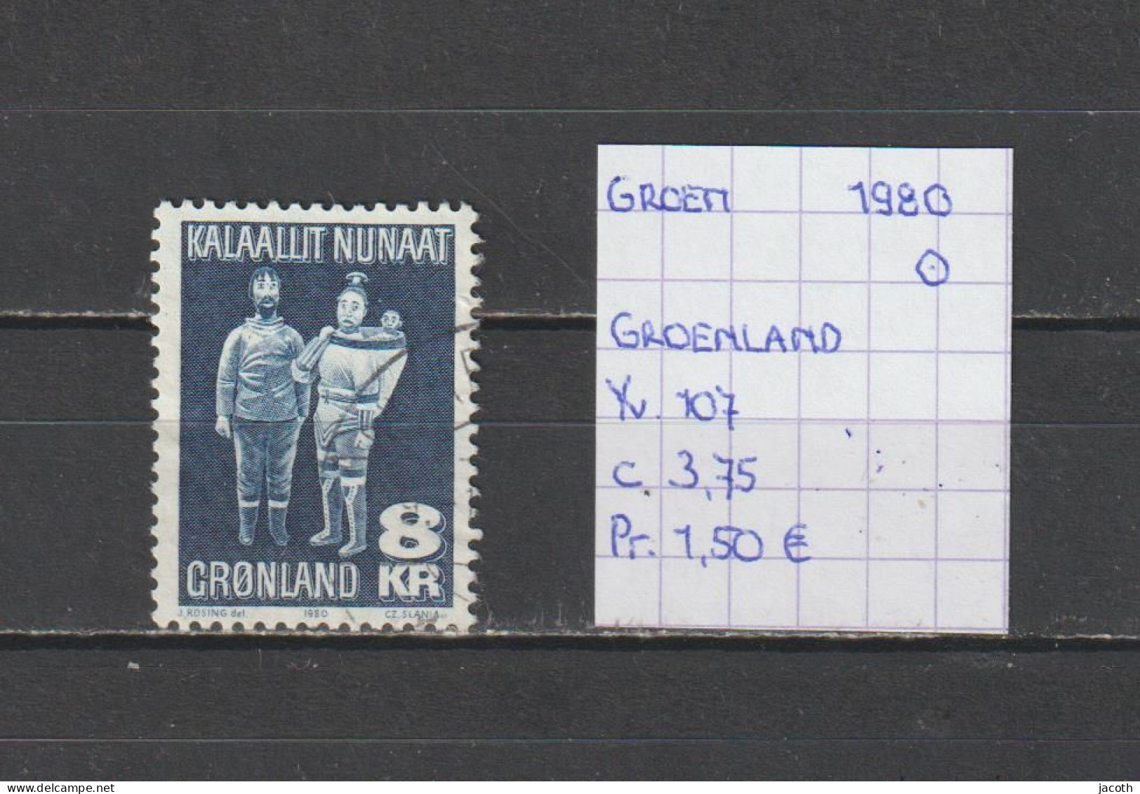 (TJ) Groenland 1980 - YT 107 (gest./obl./used) - Usati