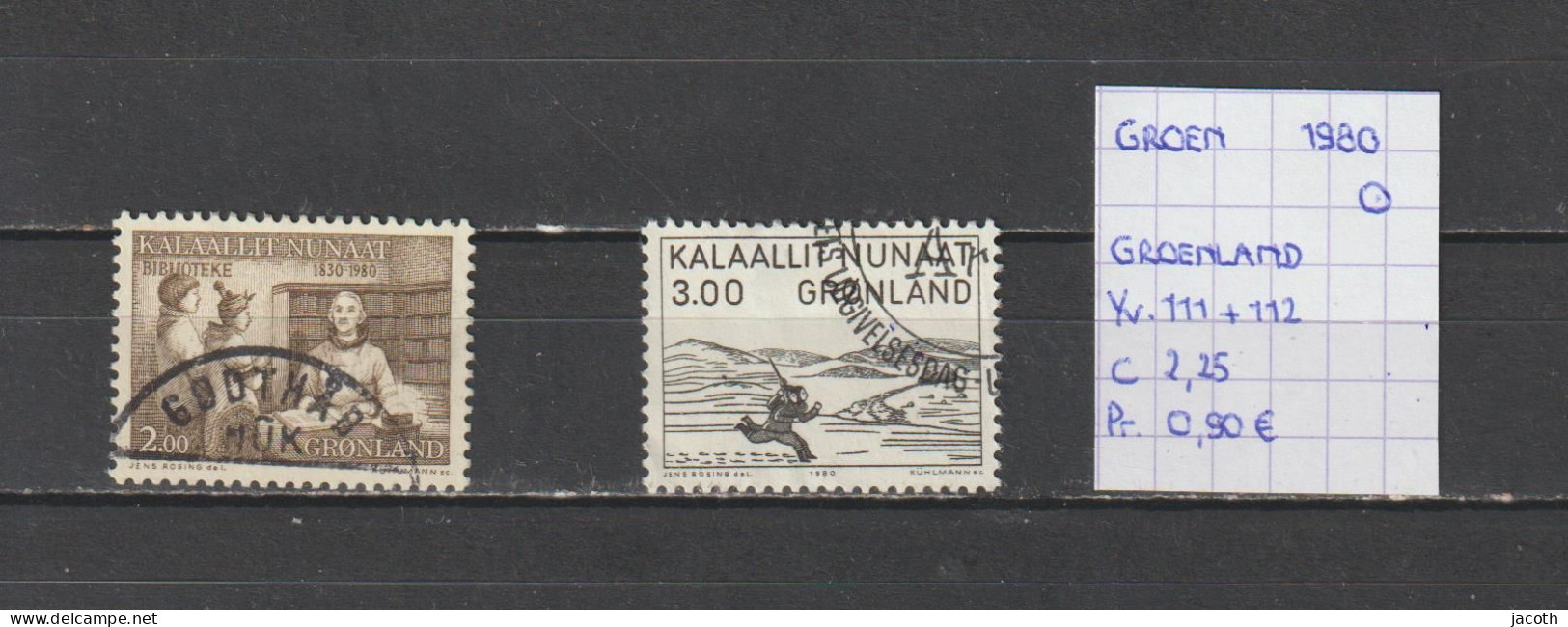 (TJ) Groenland 1980 - YT 111 + 112 (gest./obl./used) - Usati