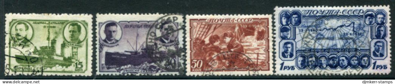 SOVIET UNION 1940 Polar Drift Of Icebreaker Used.  Michel 741-44 - Used Stamps