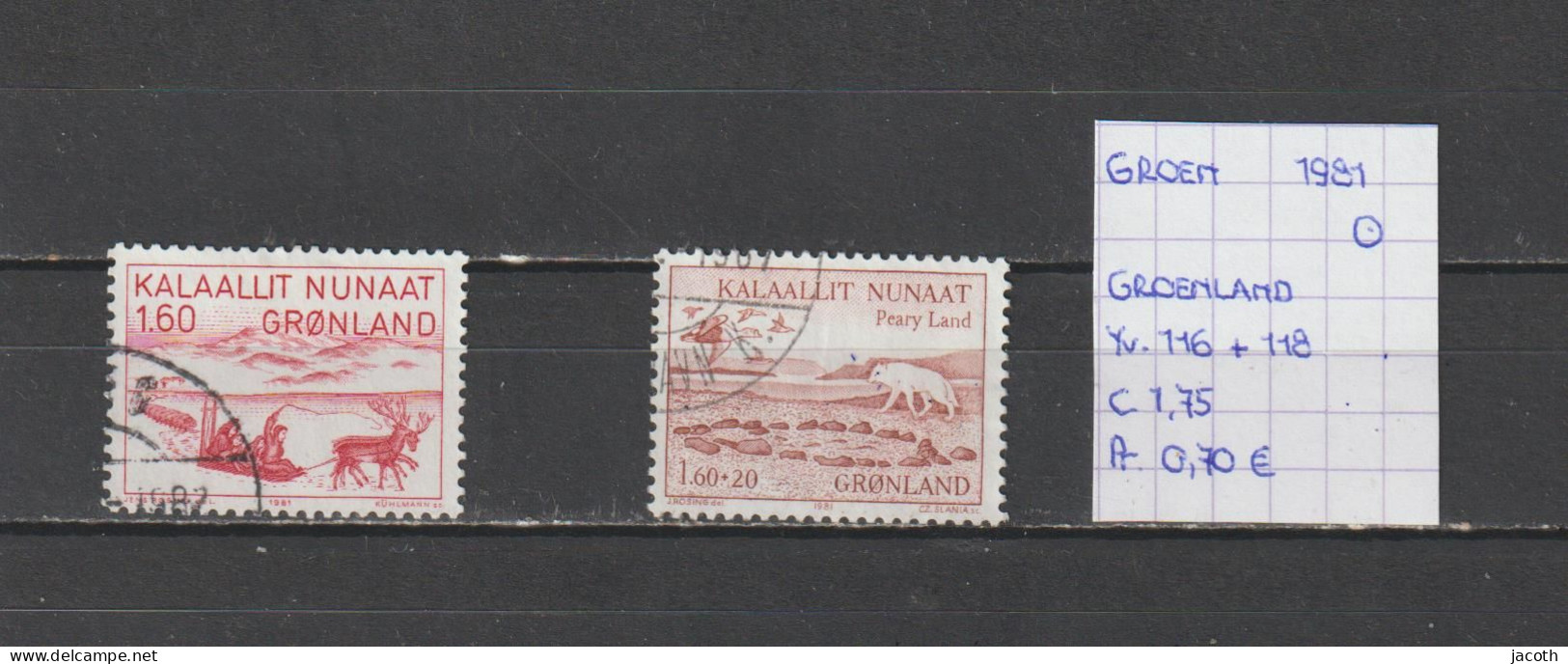 (TJ) Groenland 1981 - YT 116 + 118 (gest./obl./used) - Gebraucht