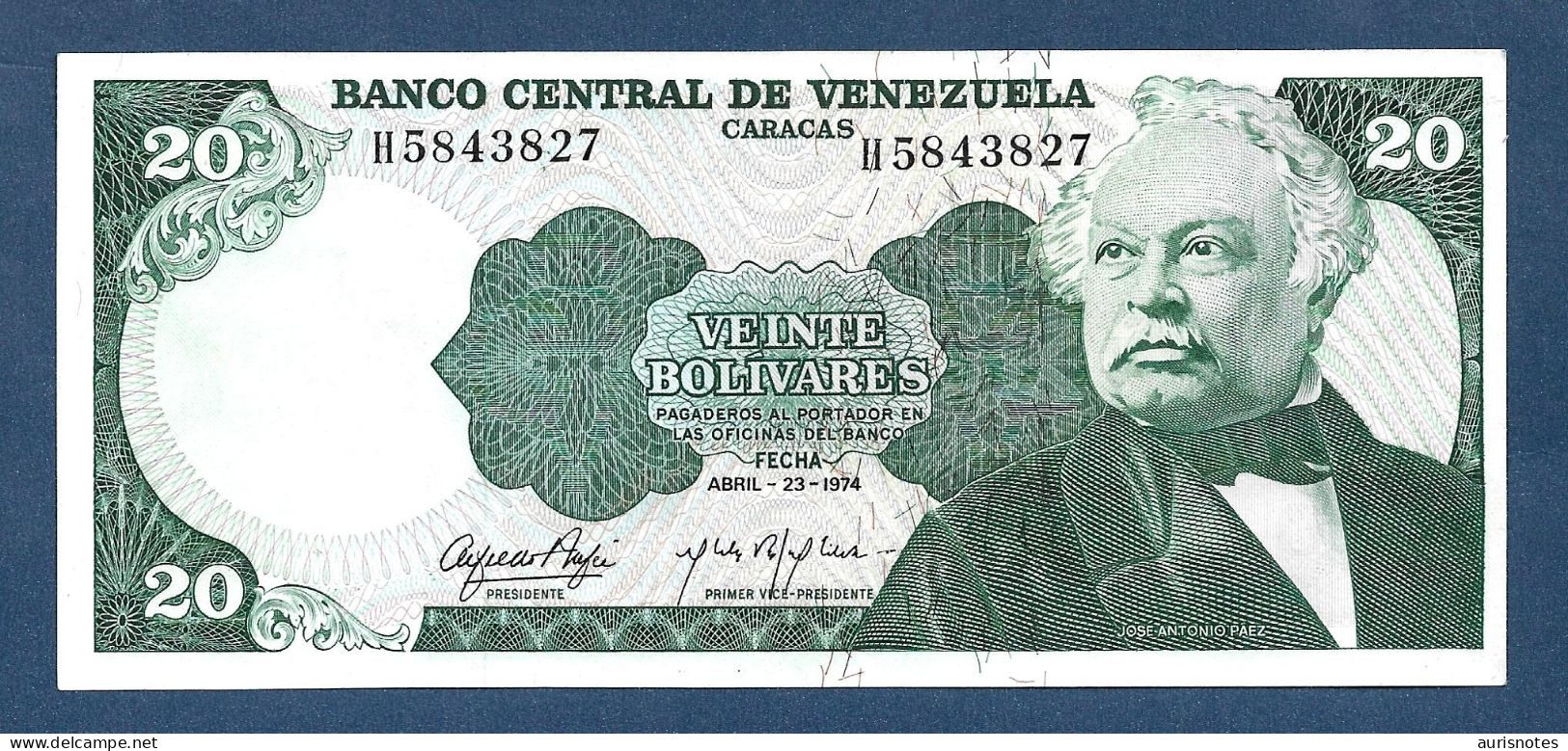 Venezuela 20 Bolivares 1974 P53a UNC- - Venezuela