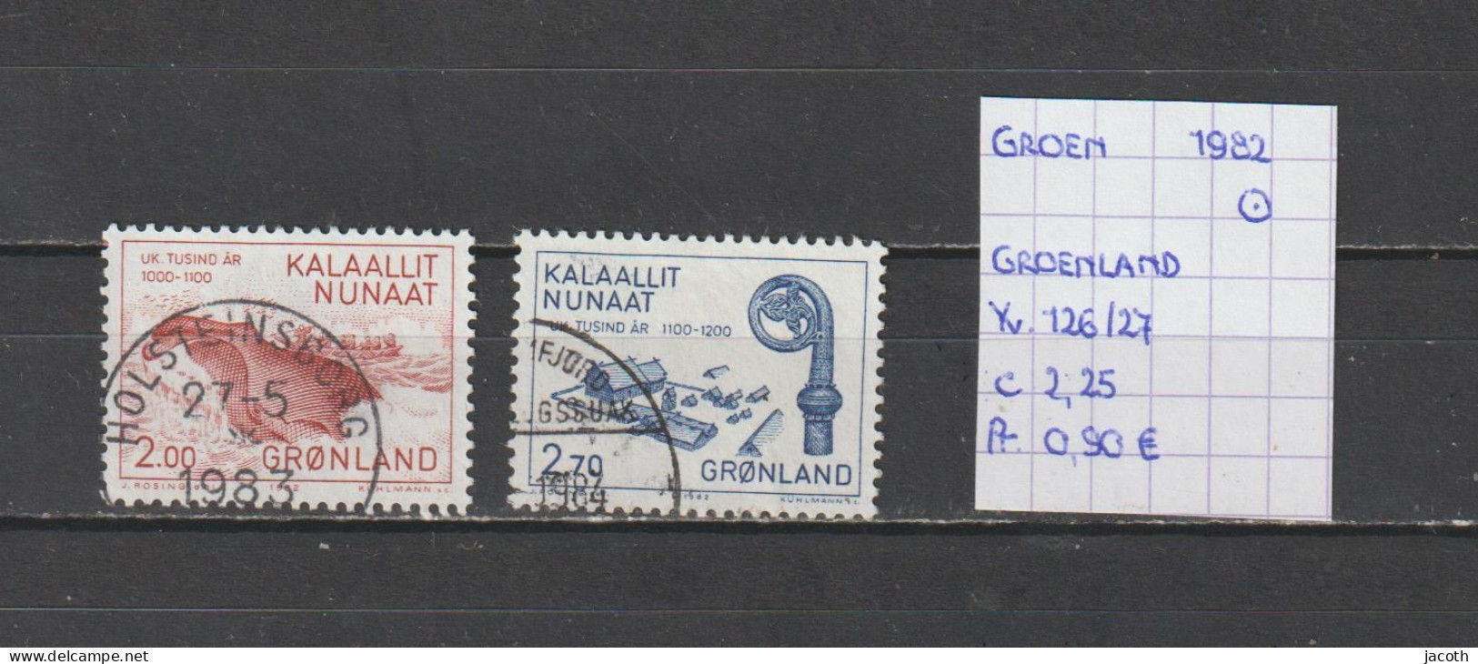 (TJ) Groenland 1982 - YT 126/27 (gest./obl./used) - Usati