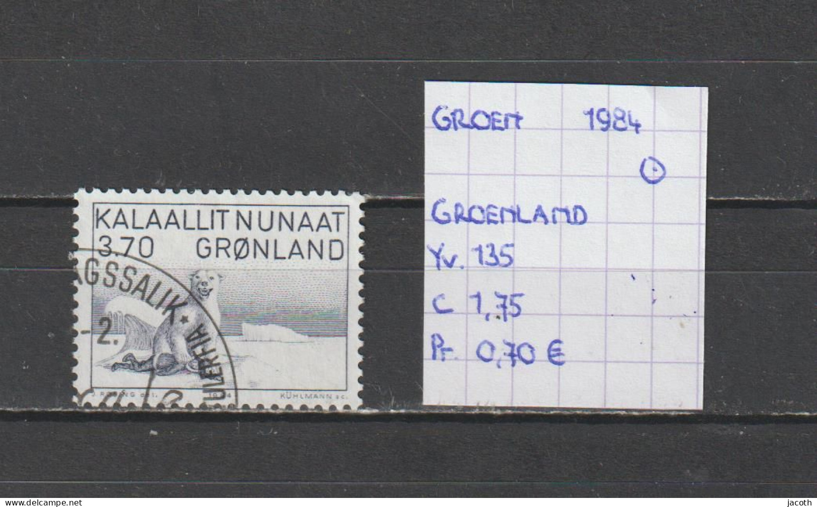 (TJ) Groenland 1984 - YT 135 (gest./obl./used) - Usati