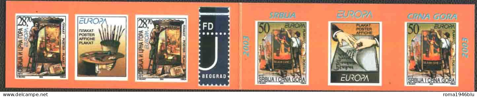 Jugoslavia Serbia Montenegro 2003 Unif. Booklet L3008 MNH/** VF - Cuadernillos