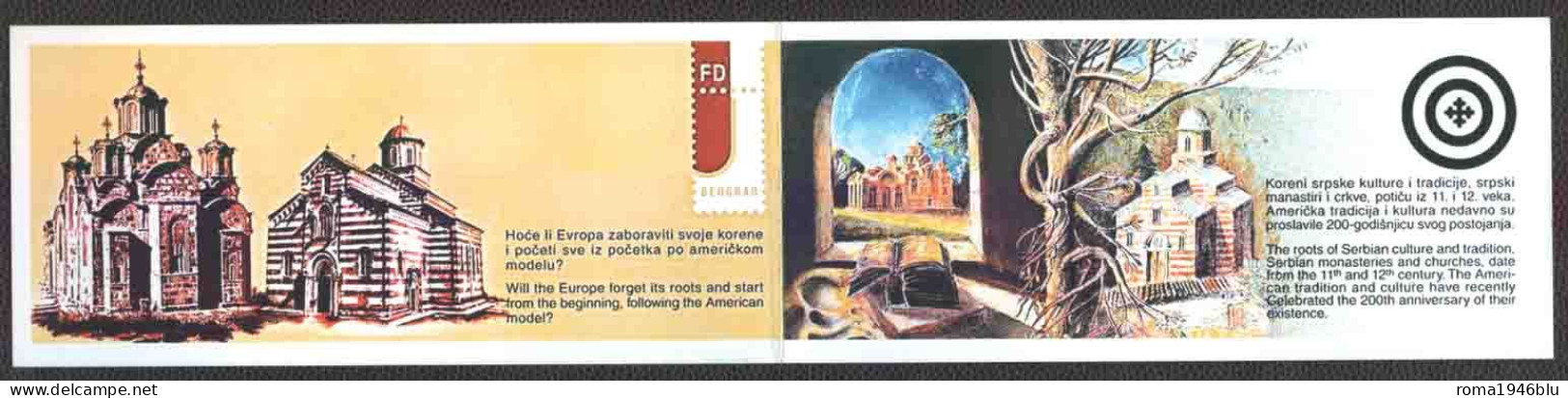 Jugoslavia 1999 Unif. Booklet L2787/88 MNH/** VF - Carnets