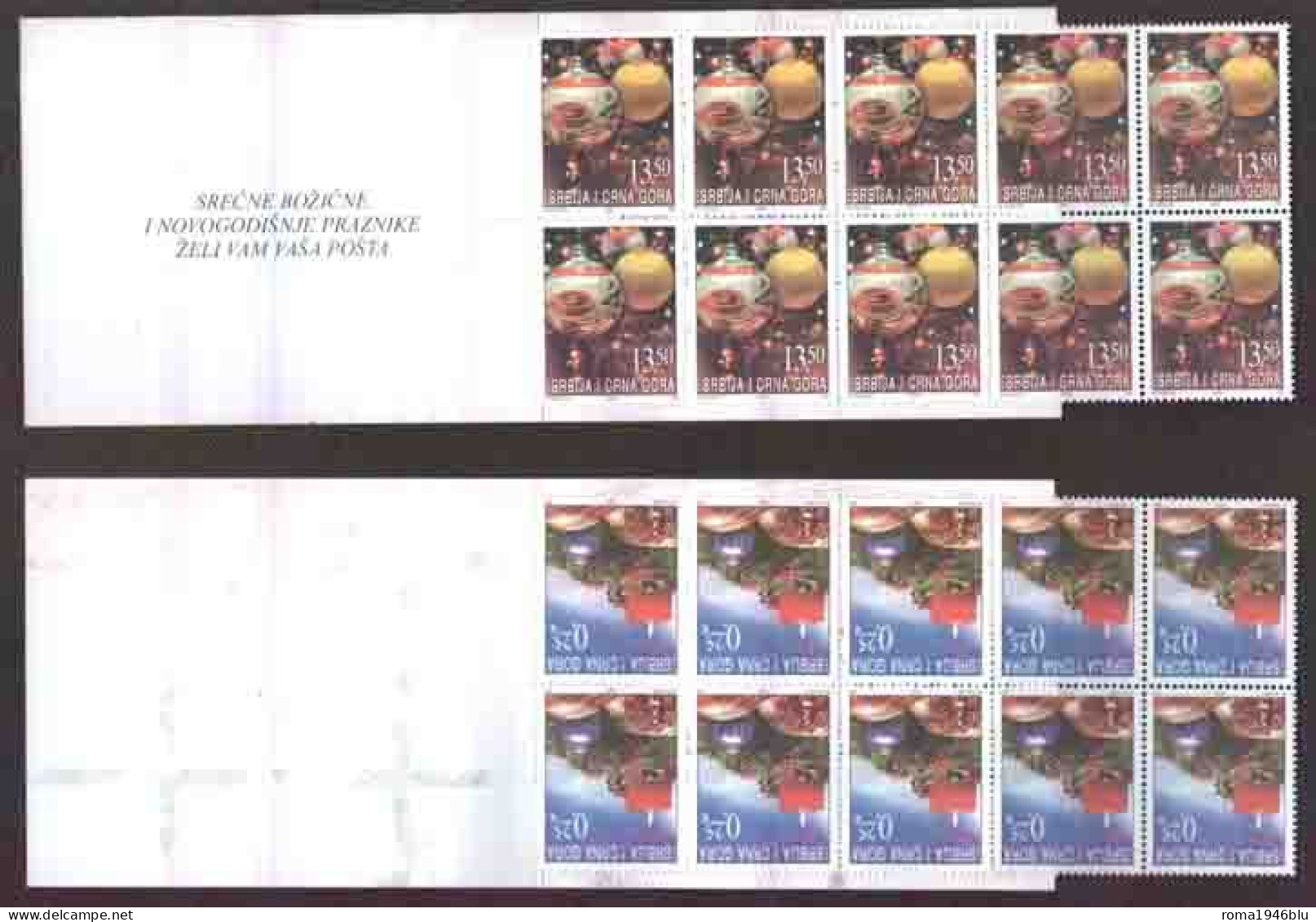 Jugoslavia Serbia Montenegro 2003 Unif. Booklet L3050/52 MNH/** VF - Cuadernillos