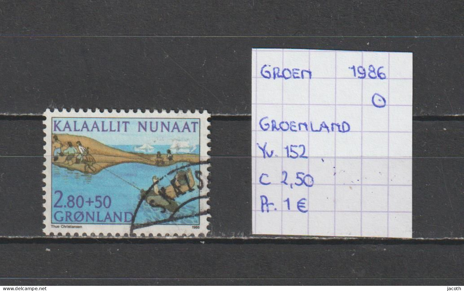 (TJ) Groenland 1986 - YT 152 (gest./obl./used) - Usati