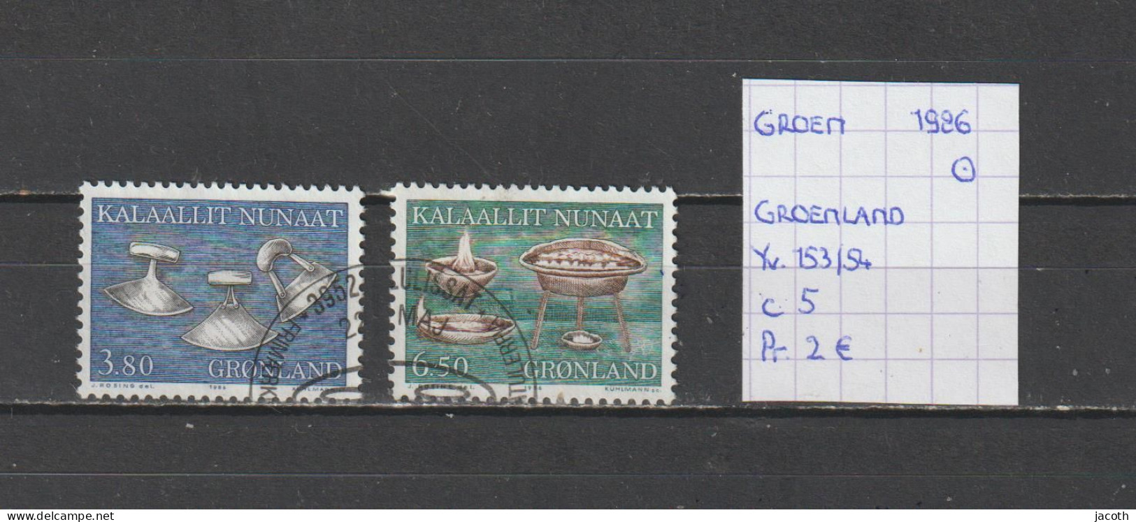 (TJ) Groenland 1986 - YT 153/54 (gest./obl./used) - Usati