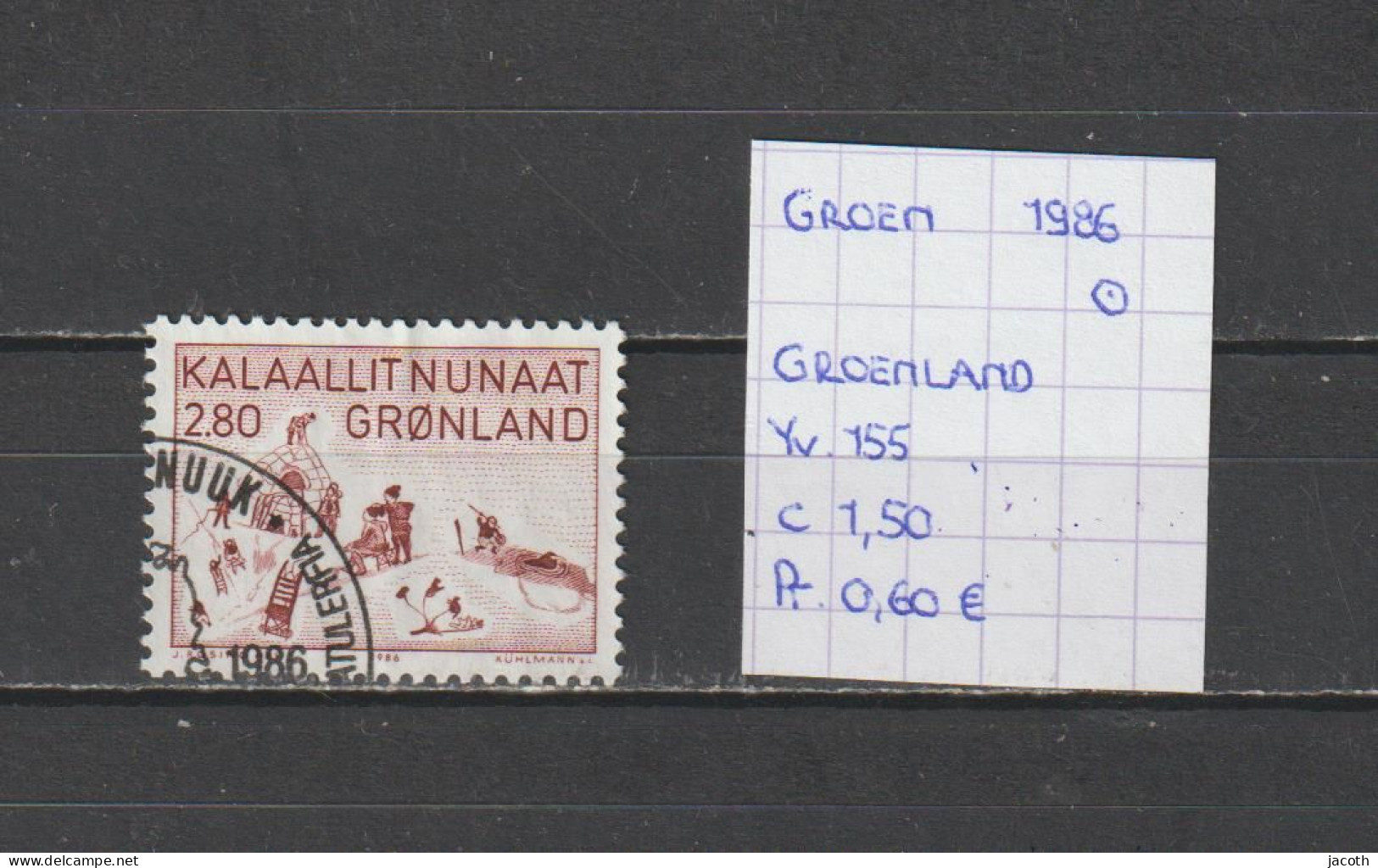 (TJ) Groenland 1986 - YT 155 (gest./obl./used) - Usati