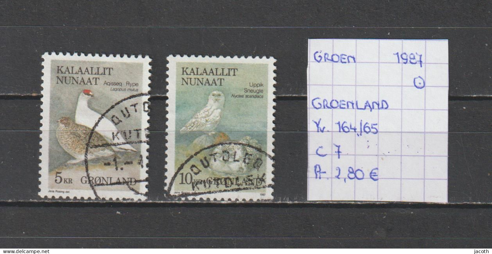 (TJ) Groenland 1987 - YT 164/65 (gest./obl./used) - Usati