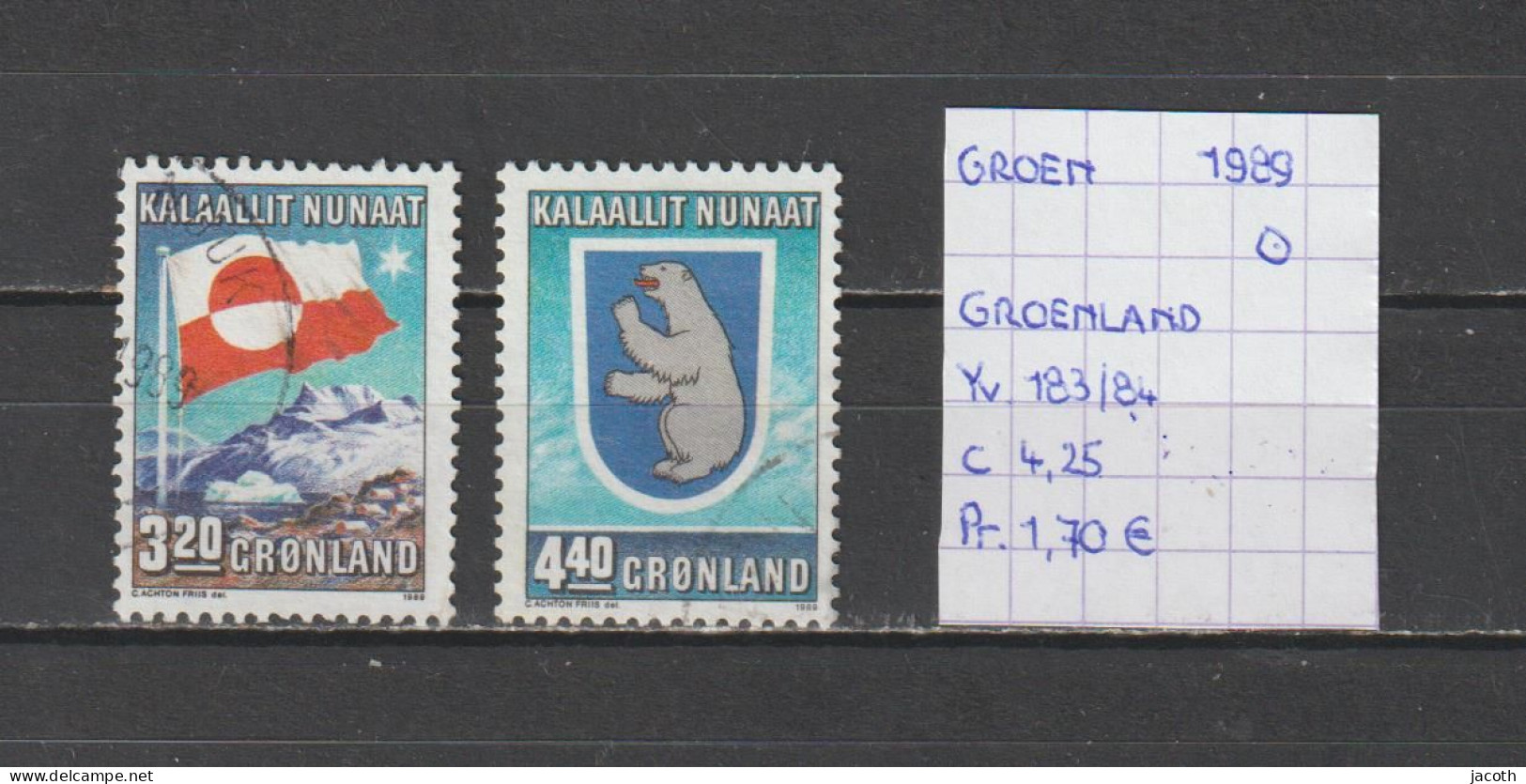 (TJ) Groenland 1989 - YT 183/84 (gest./obl./used) - Usati