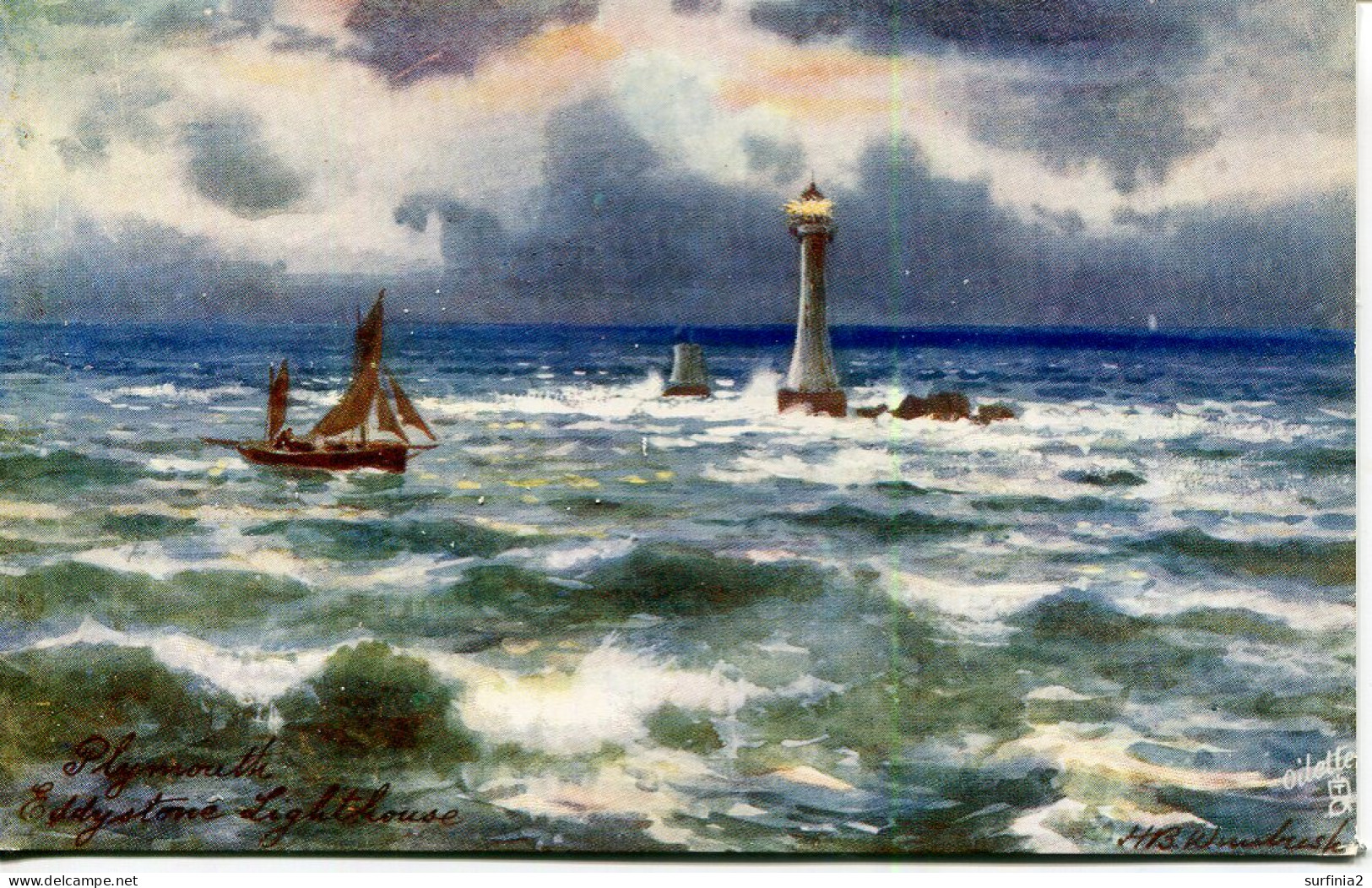 TUCKS OILETTE - WIMBUSH - 7507 - PLYMOUTH III - EDDYSTONE LIGHTHOUSE - Wimbush