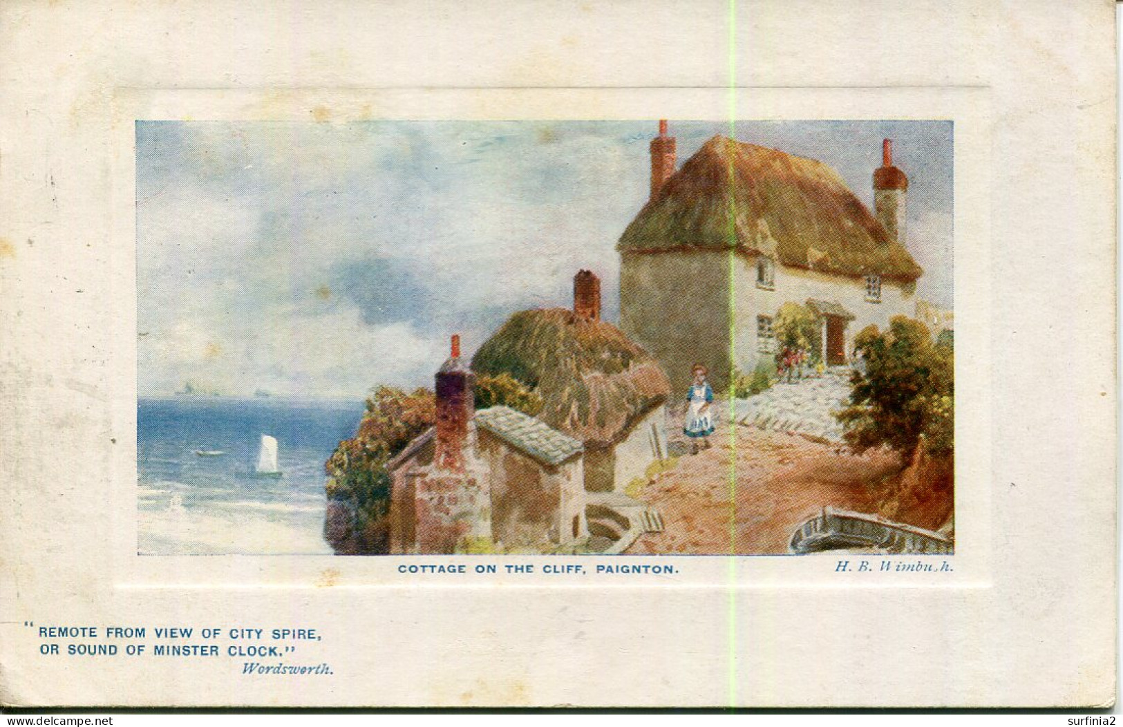 TUCKS OILETTE - WIMBUSH - 9724 - GLORIOUS DEVON - COTTAGE ON THE CLIFF - Wimbush