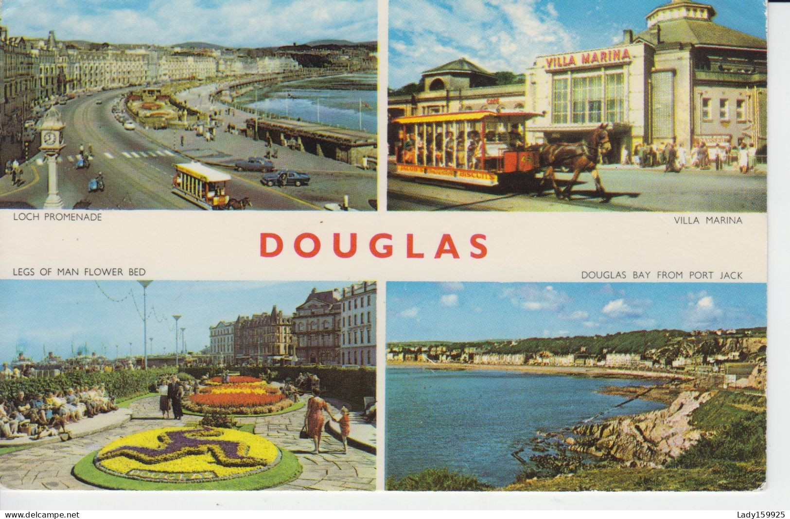 Douglas  Ile De Man  Multi Vue, Villa Marine, Legs Of Man Flower Bed, Douglas Bay From Port Jack, Loch Promenade    2 Sc - Isle Of Man