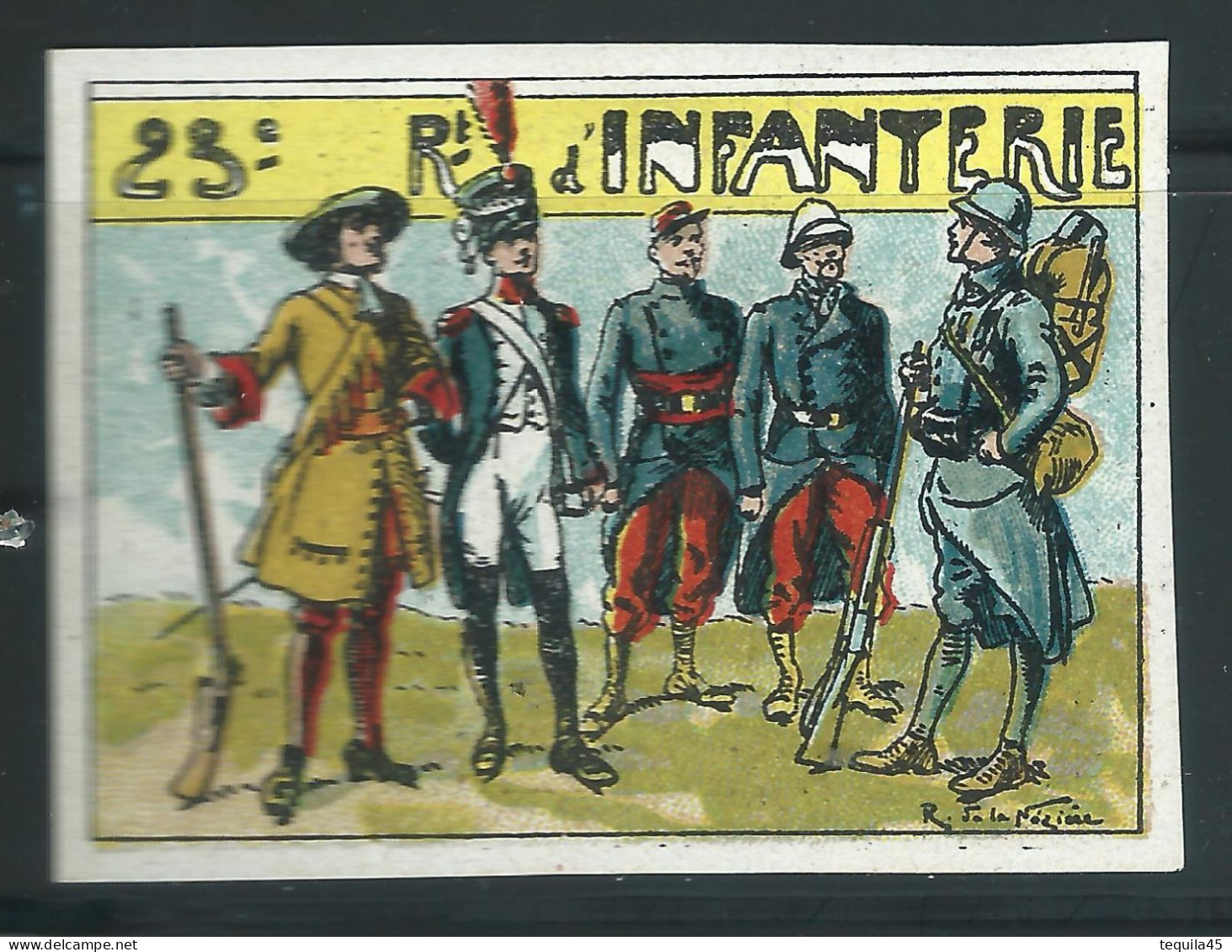 Rare : Vignette DELANDRE - France 23 éme Régt D'infanterie De Ligne - 1914 -18 WWI WW1 Poster Stamp - Erinnophilie