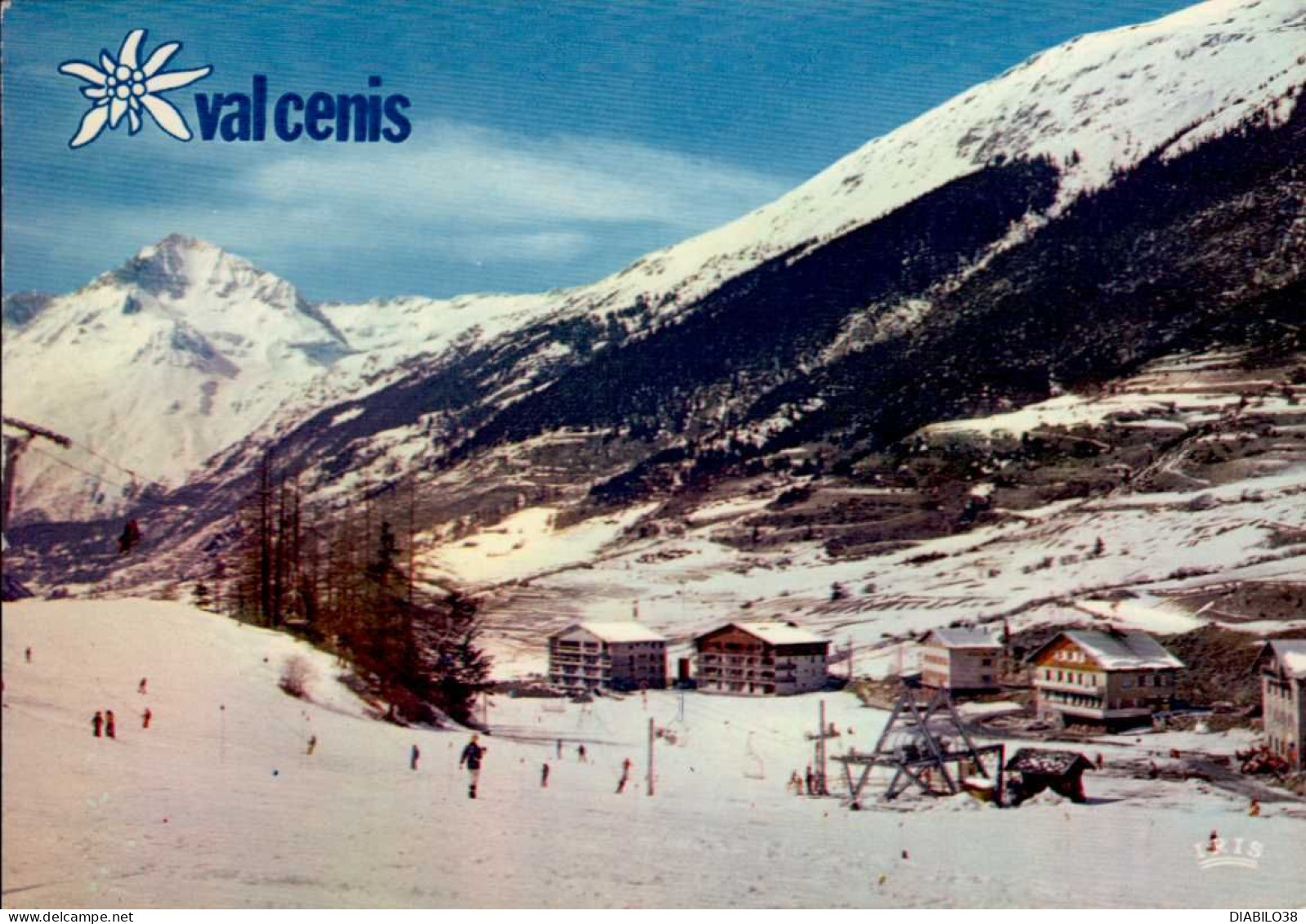 VAL CENIS    ( SAVOIE )   TELESIEGE , LE ST-GENIS ET LE TALASKI DU PONT NOIR. AU FOND  LA PARRACHEE - Val Cenis