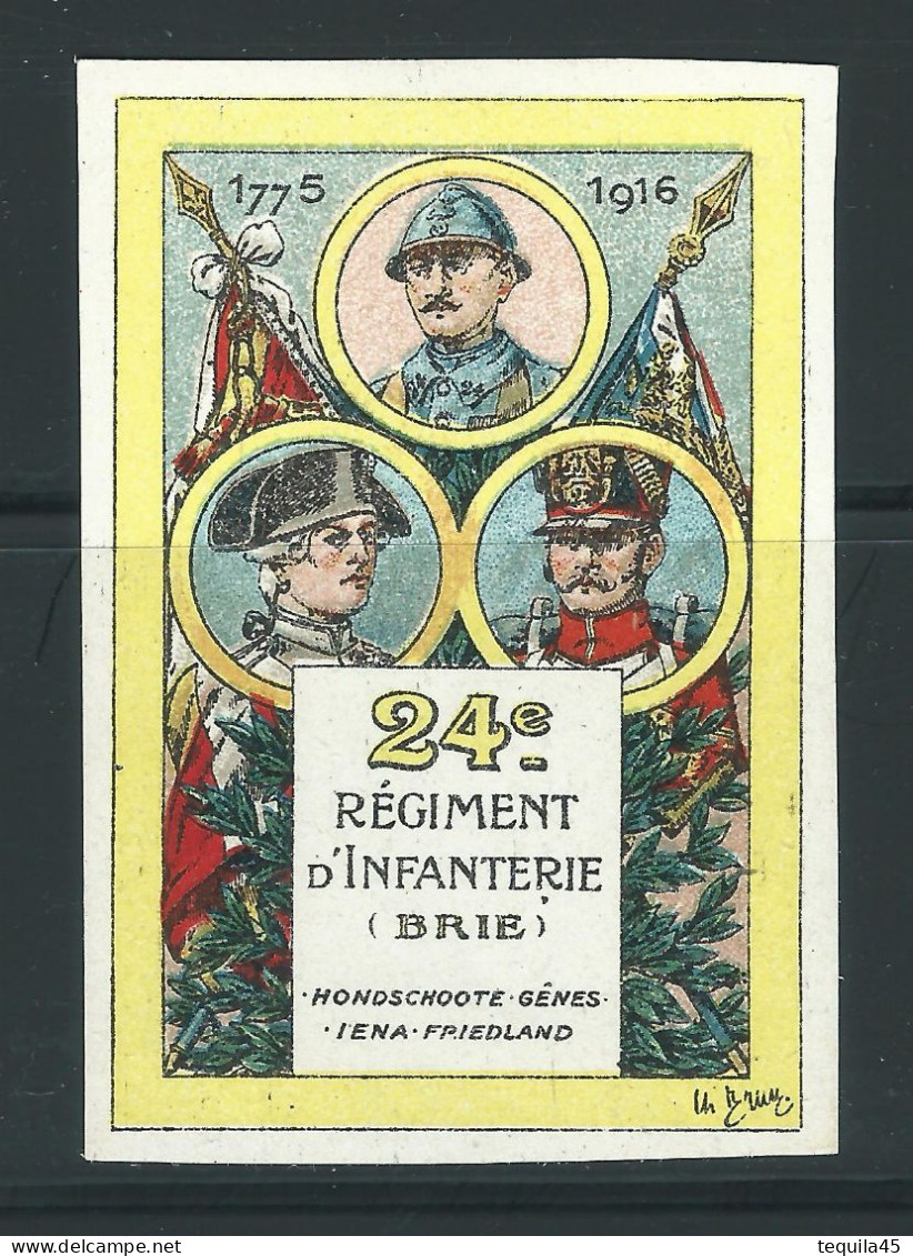 Rare : Vignette DELANDRE - France 23 éme Régt D'infanterie De Ligne - 1914 -18 WWI WW1 Poster Stamp - Erinnophilie