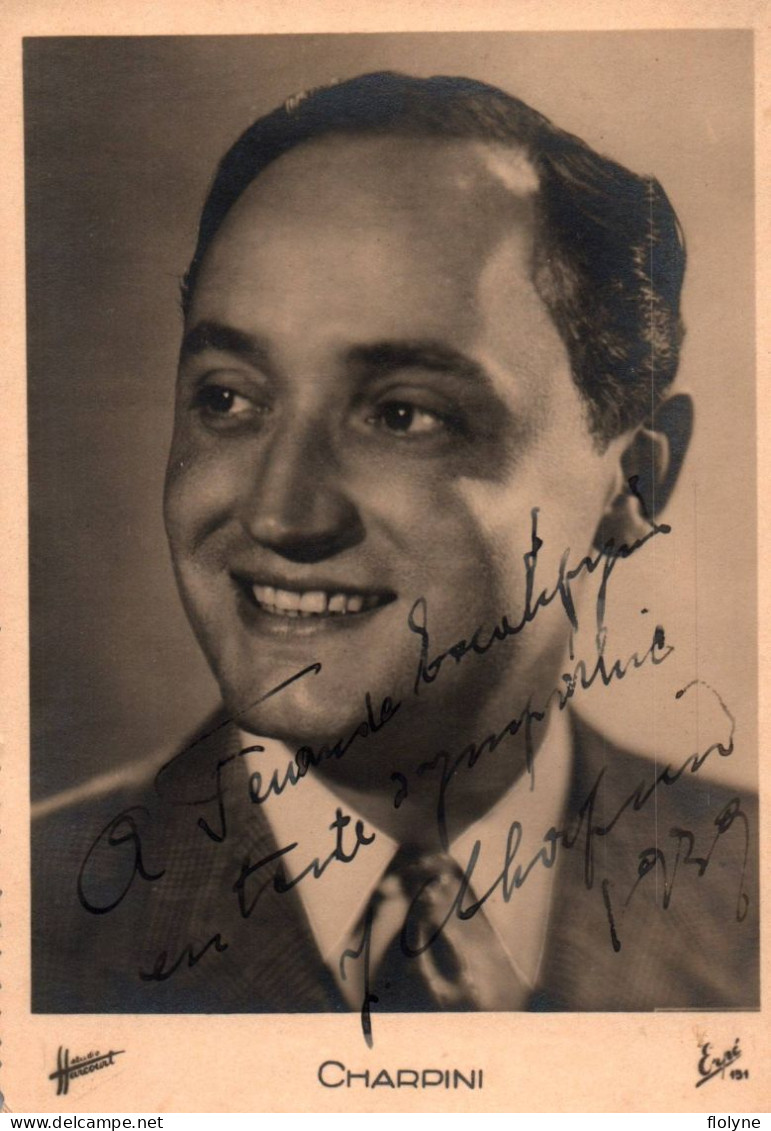 CHARPINI - Carte Postale Photo - Autographe Dédicace Signature - Chanteur Né à Paris - Chanson - Studio Harcourt - Sänger Und Musikanten