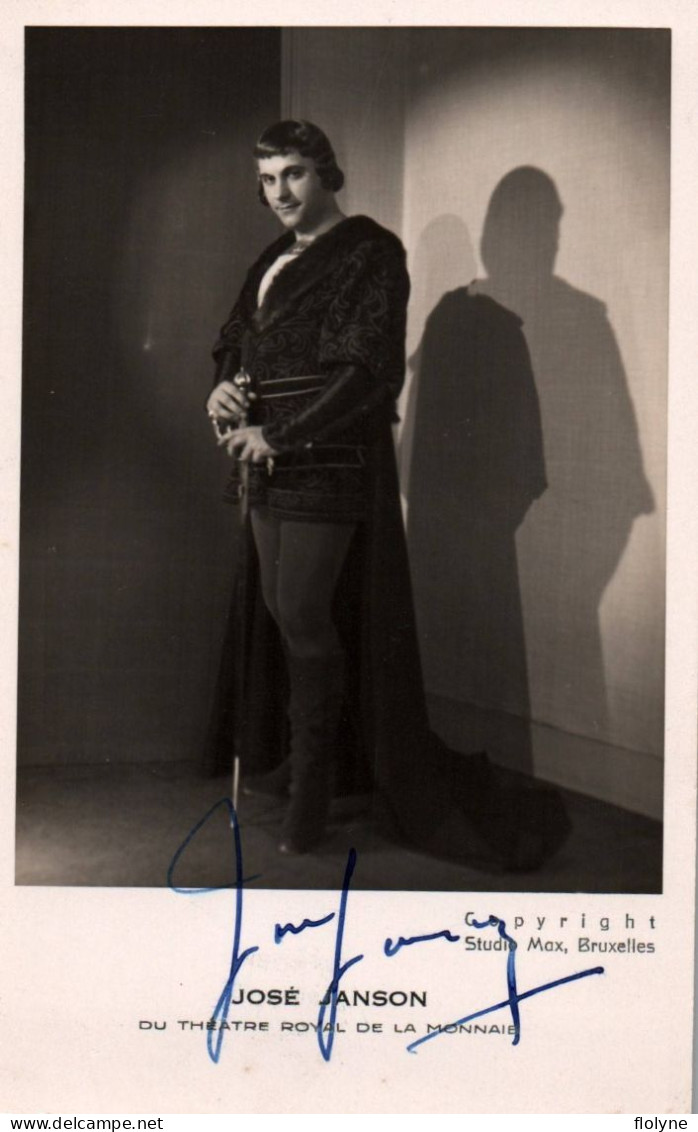 José JANSON - Carte Photo - Autographe Dédicace Signature - Chanteur Opéra Ténor Lyrique - Théâtre Royal De La Monnaie - Opera