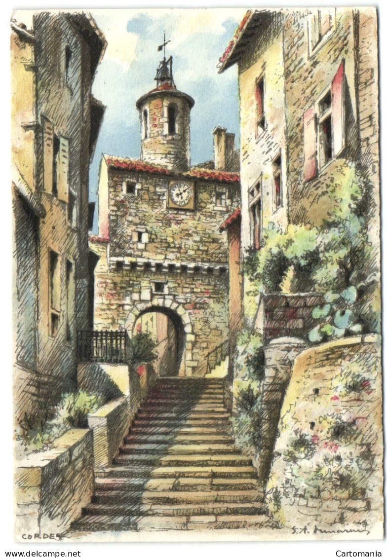 Cordes - L'Escalier Du Pater Et La Porte De L'Horloge - Cordes