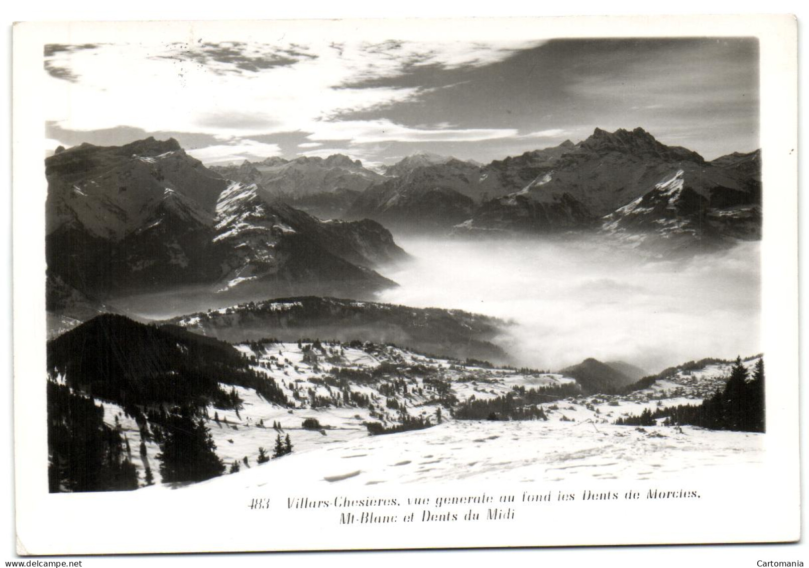 Villars-Chesieres - Vue Géénrale Au Fond Les Dents De Morcles - Mt-Blanc Et Dents Du Midi - Morcles