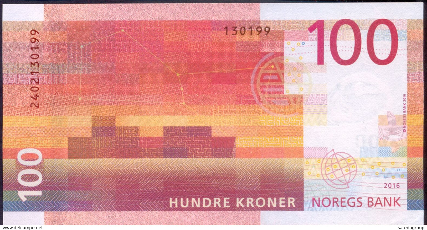 Norway 100 Kroner 2016 UNC P- 54 - Norvège
