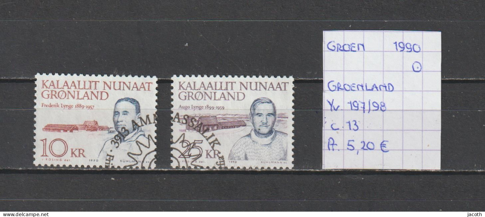 (TJ) Groenland 1990 - YT 197/98 (gest./obl./used) - Usados