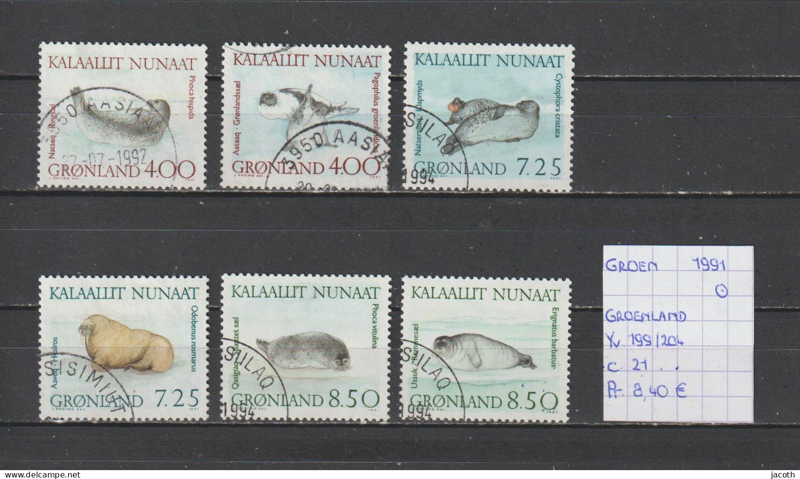 (TJ) Groenland 1991 - YT 199/204 (gest./obl./used) - Gebraucht