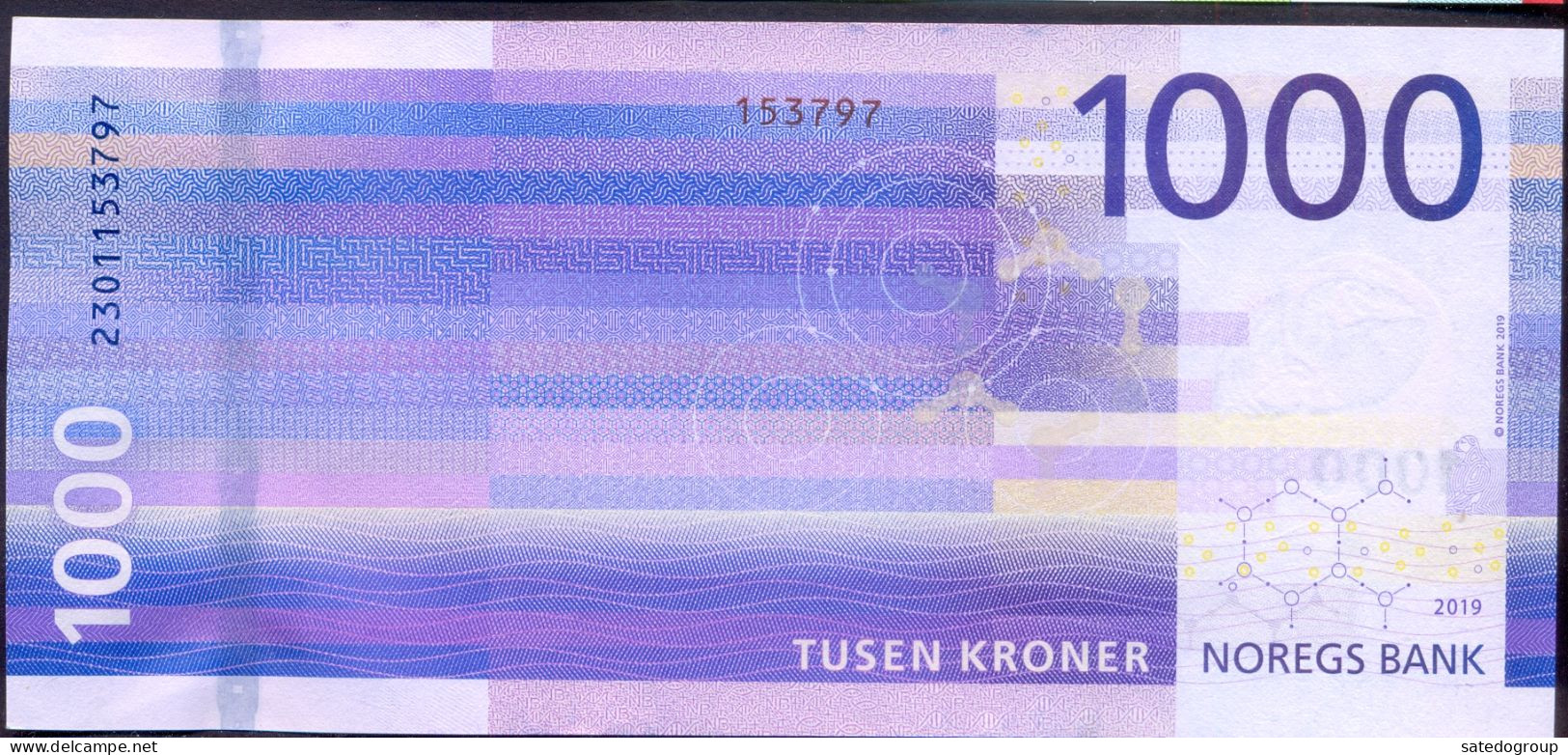 Norway 1000 Kroner 2019 UNC P- W57 - Norway