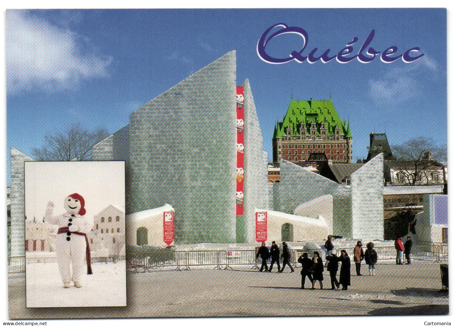 Québec - Le Palais De Neige Du Bonhomme Carnaval Et Le Château Frontenac - Québec - Château Frontenac