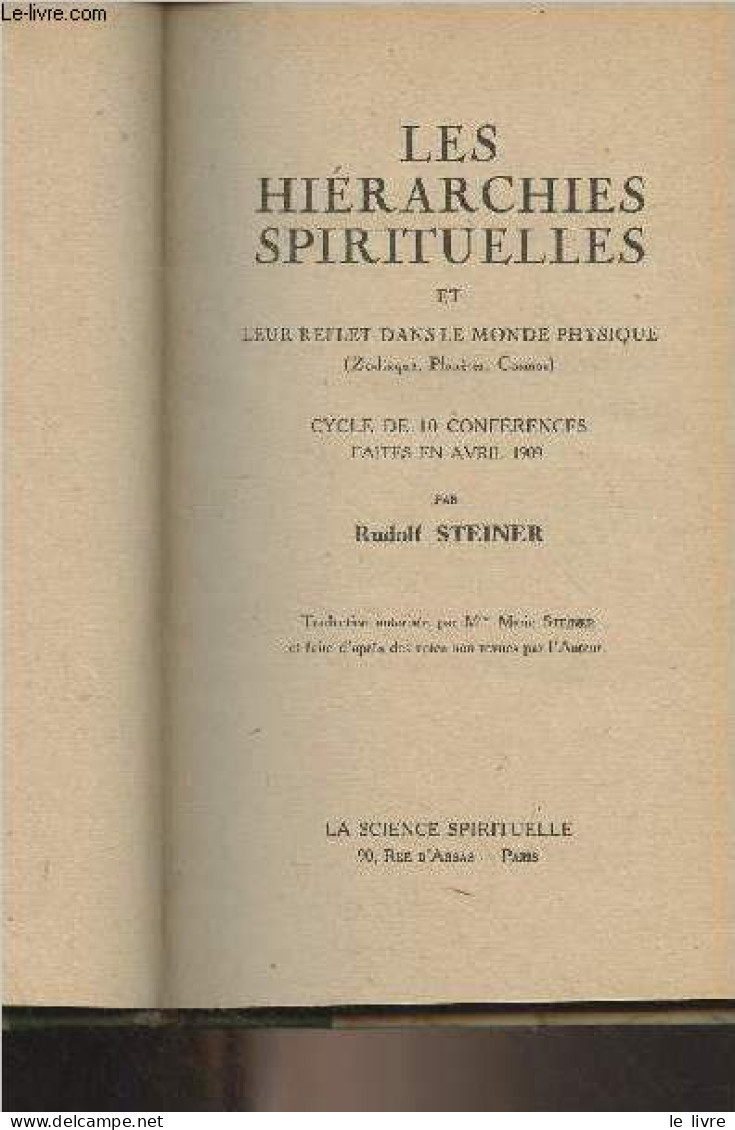 La Science Spirituelle, Revue Trimestrielle - Année 1945, XXe Année - N°4 Automne 1945 : Rudolf Steiner : Les Hiérarchie - Sciences