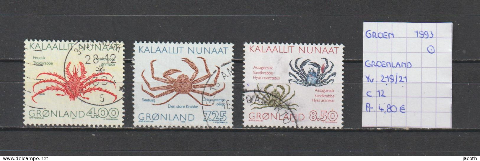 (TJ) Groenland 1993 - YT 219/21 (gest./obl./used) - Used Stamps