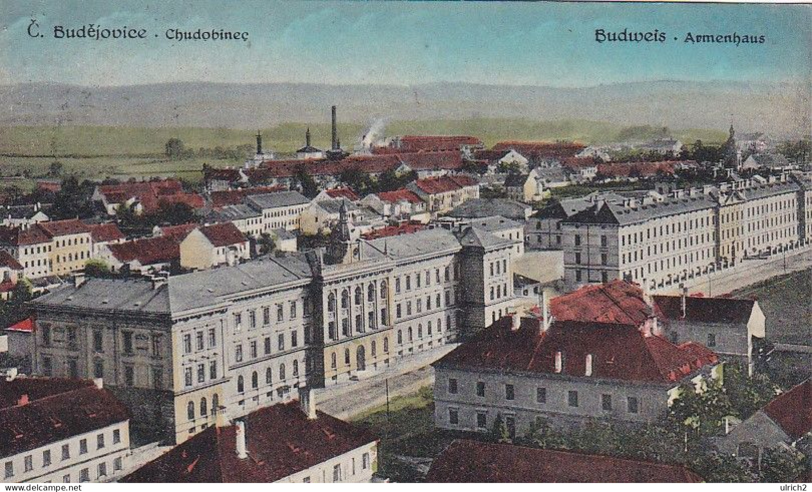 AK Budweis - C. Budejovice - Armenhaus - 1921 (65569) - Tschechische Republik