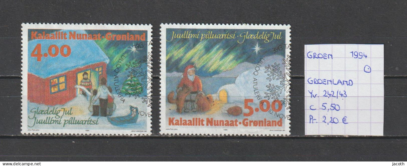 (TJ) Groenland 1994 - YT 242/43 (gest./obl./used) - Usati