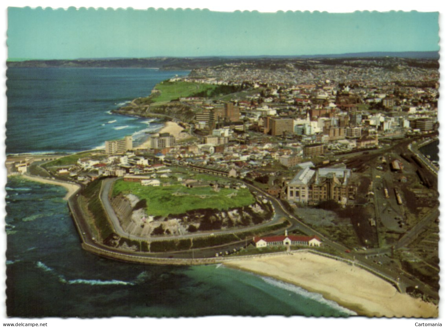 Newcastle - NSW - Aerial View Showing City Centre And Surfing Beaches - Newcastle