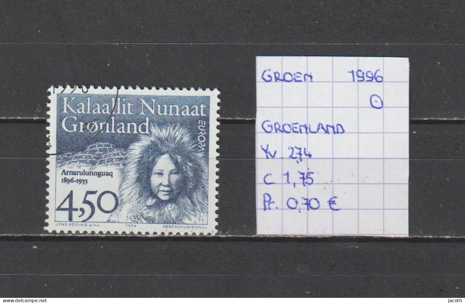 (TJ) Groenland 1996 - YT 274 (gest./obl./used) - Usati