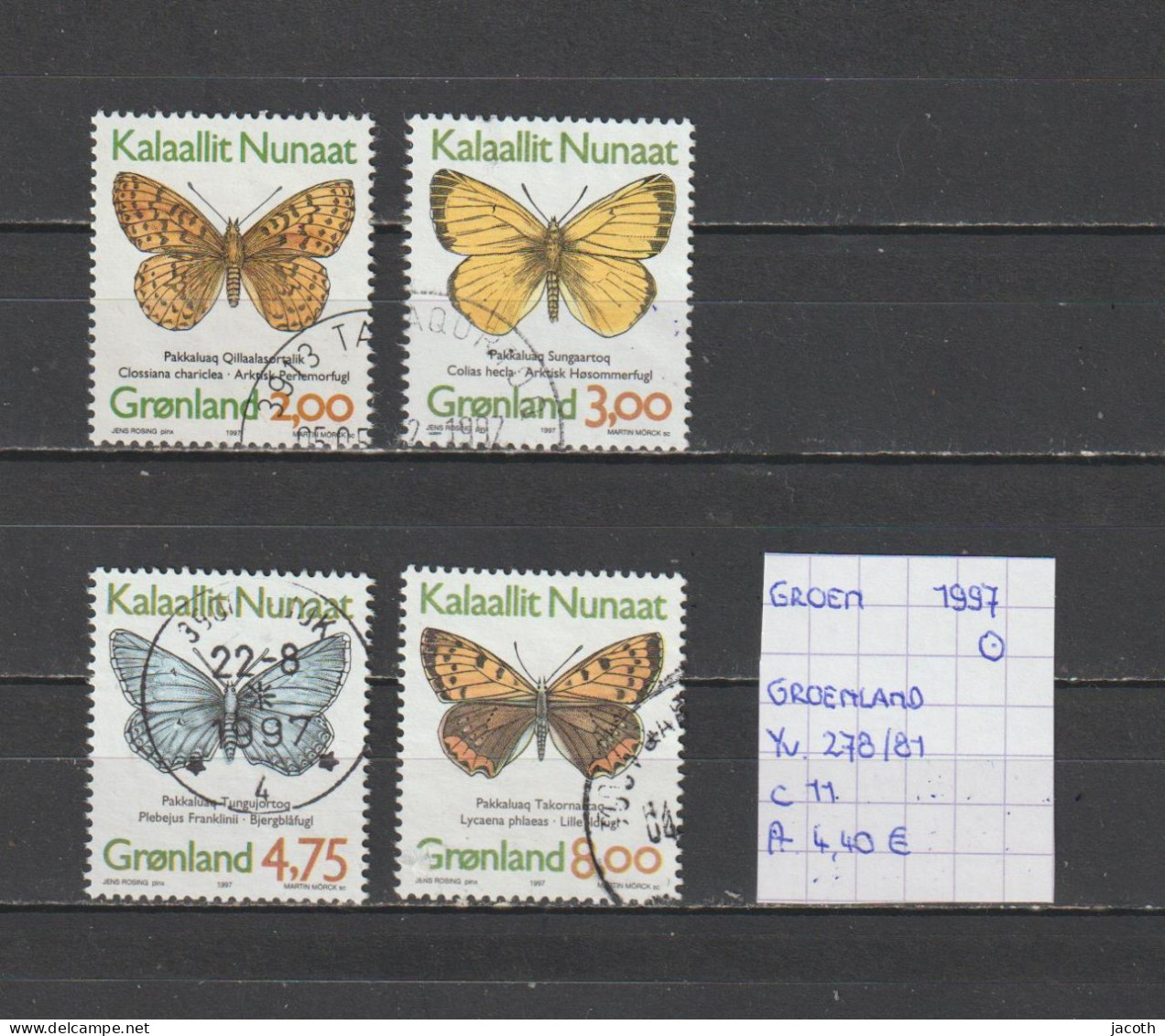 (TJ) Groenland 1997 - YT 278/81 (gest./obl./used) - Gebraucht