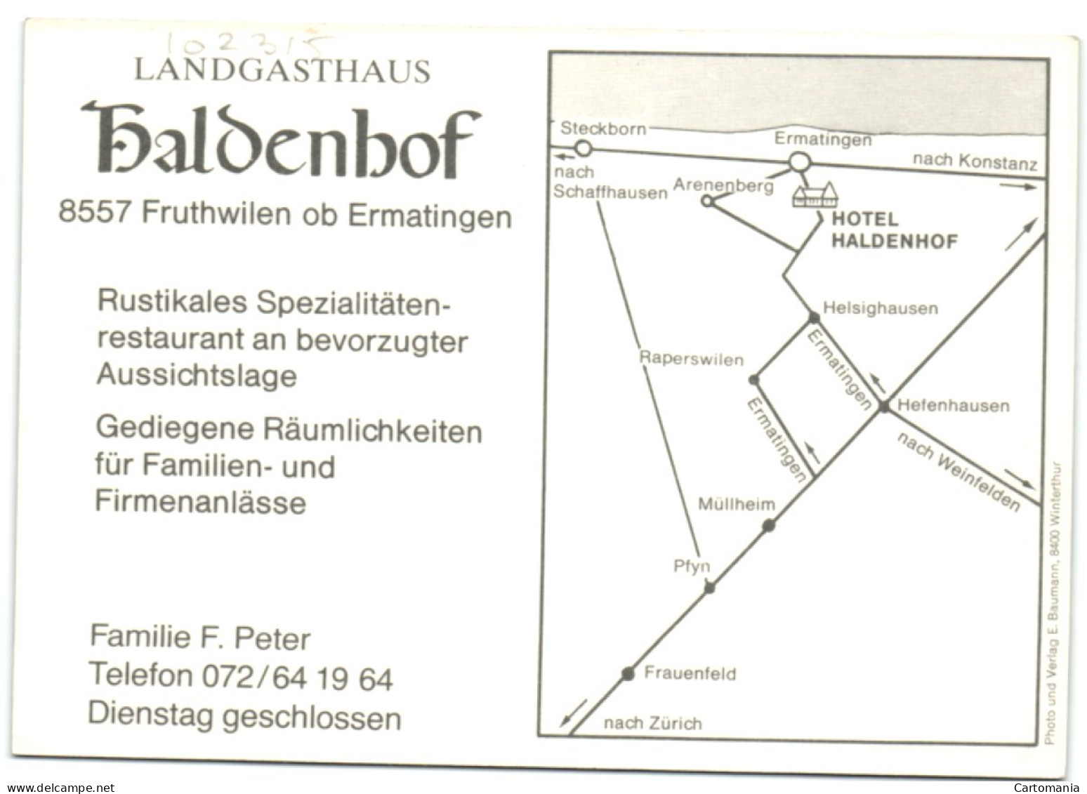 Fruthwillen Ob Ermatingen - Landgasthaus Haldenhof - Ermatingen