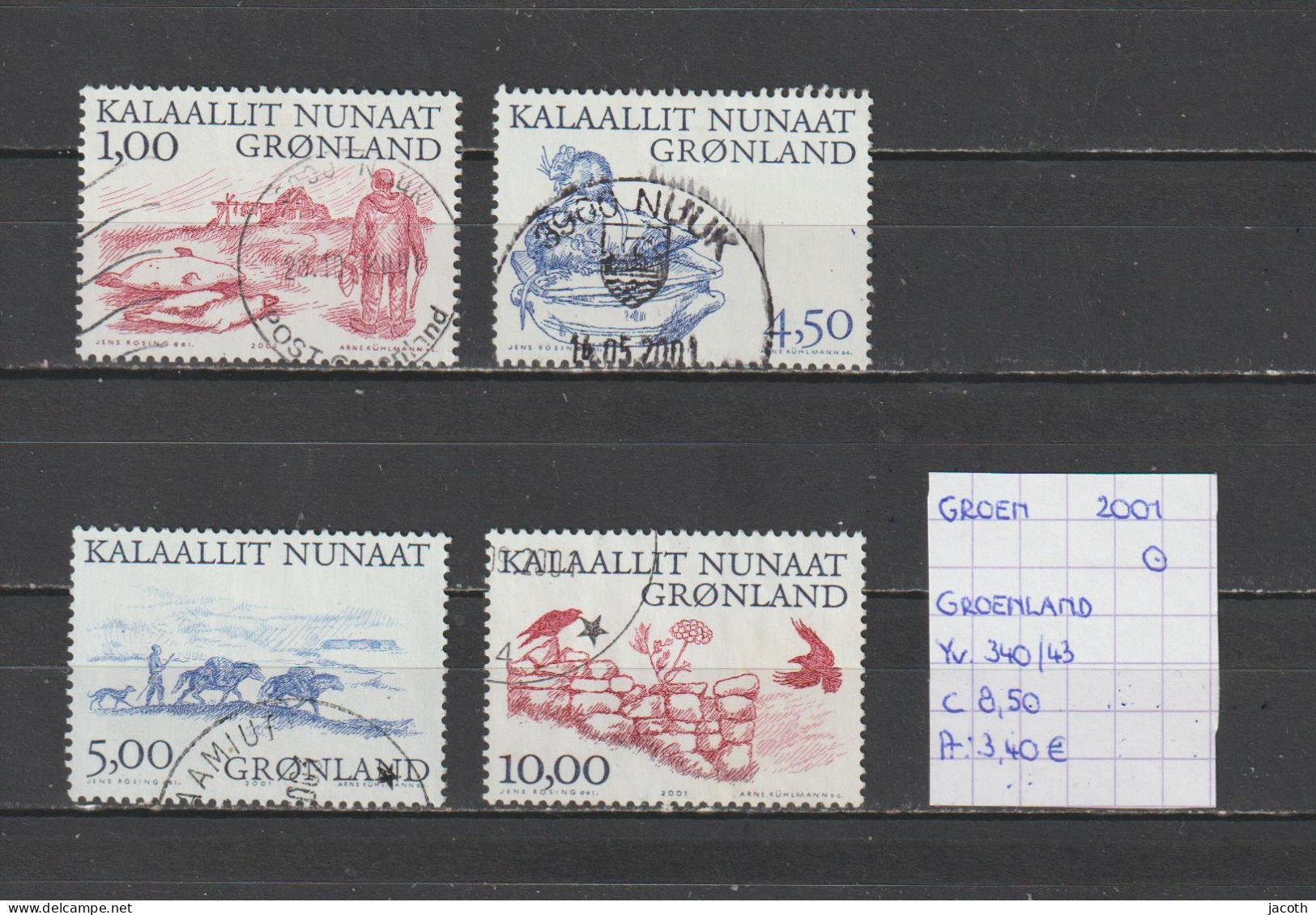 (TJ) Groenland 2001 - YT 340/43 (gest./obl./used) - Oblitérés