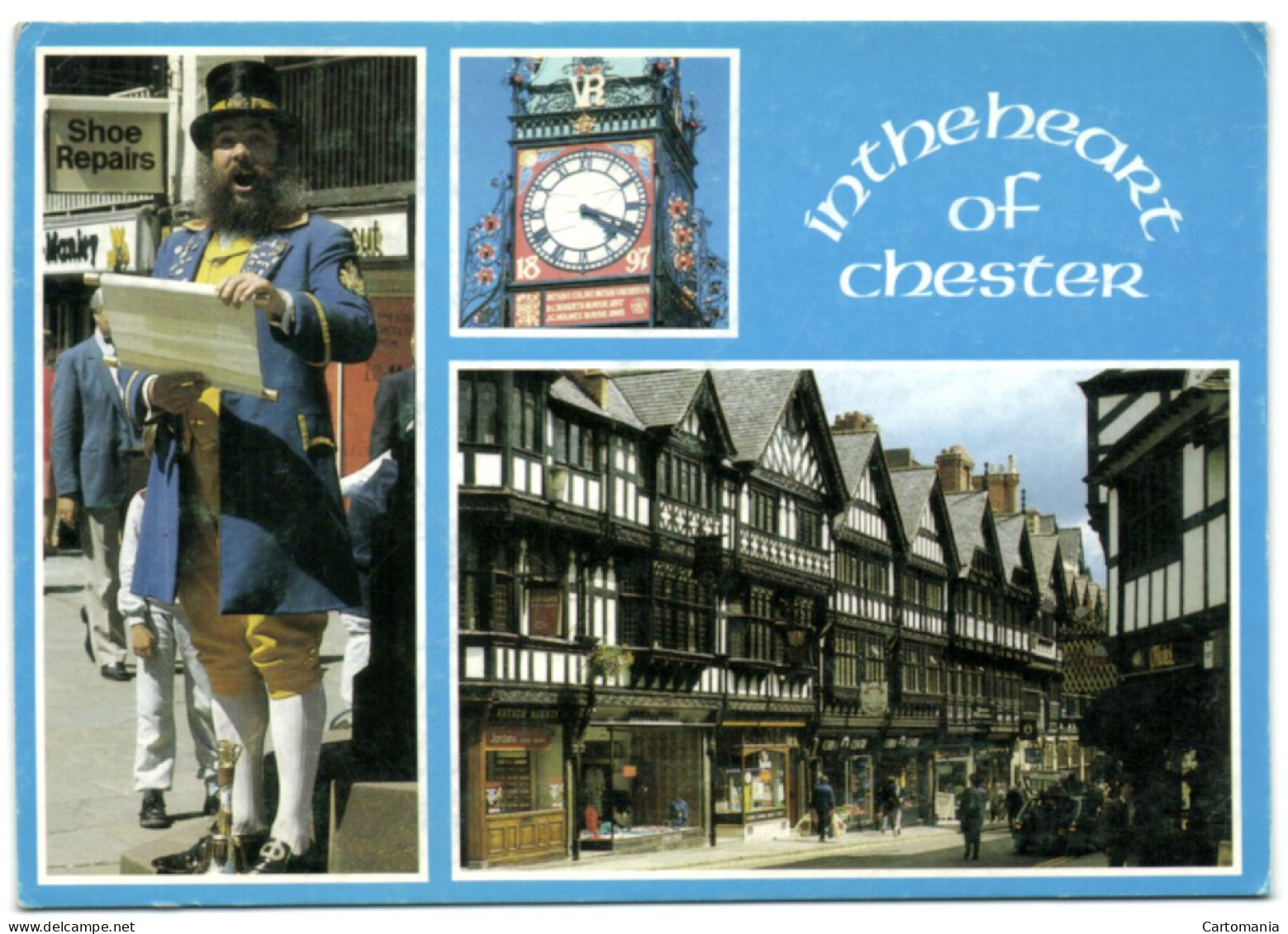 In The Heart Of Chester - The Town Crier - The Clock Tower - St. Werburgh Street - Chester