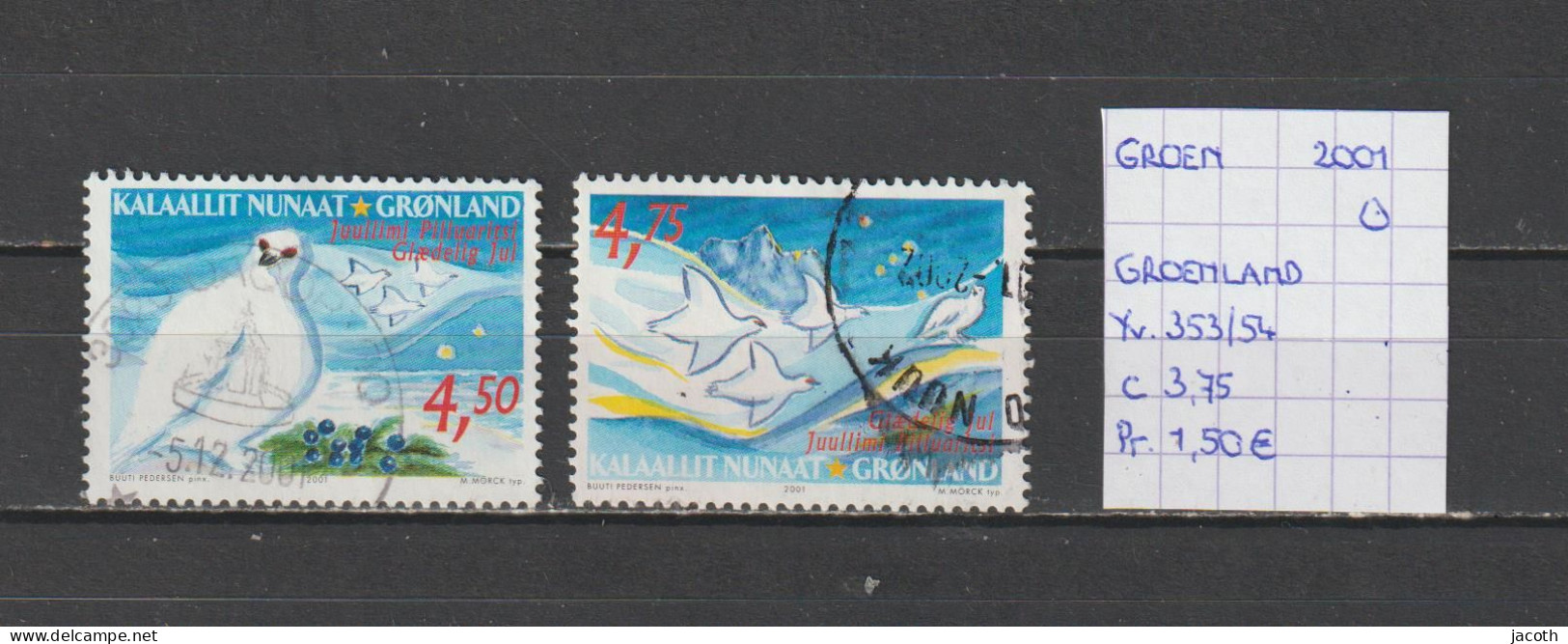 (TJ) Groenland 2001 - YT 353/54 (gest./obl./used) - Oblitérés