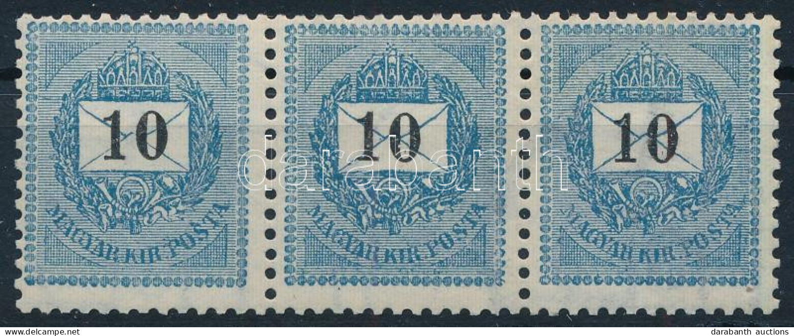 ** 1898 10kr Hármascsík / Mi 46 X Stripe Of 3 - Sonstige & Ohne Zuordnung