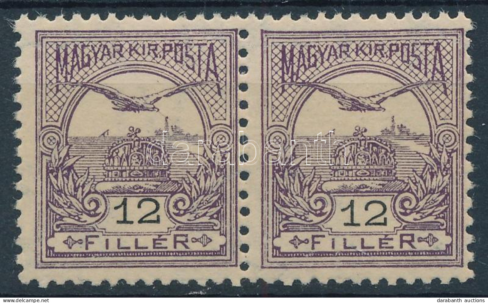 ** 1904 Turul 12f Pár, 6. Számvízjelállás / Number In The Watermark, Position B. - Otros & Sin Clasificación