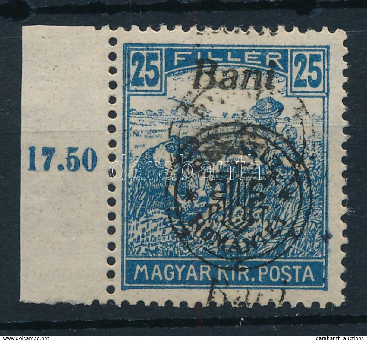 ** Nagyvárad 1919 Arató 25f Kettős Felülnyomással / Double Overprint. Signed: Bodor - Other & Unclassified