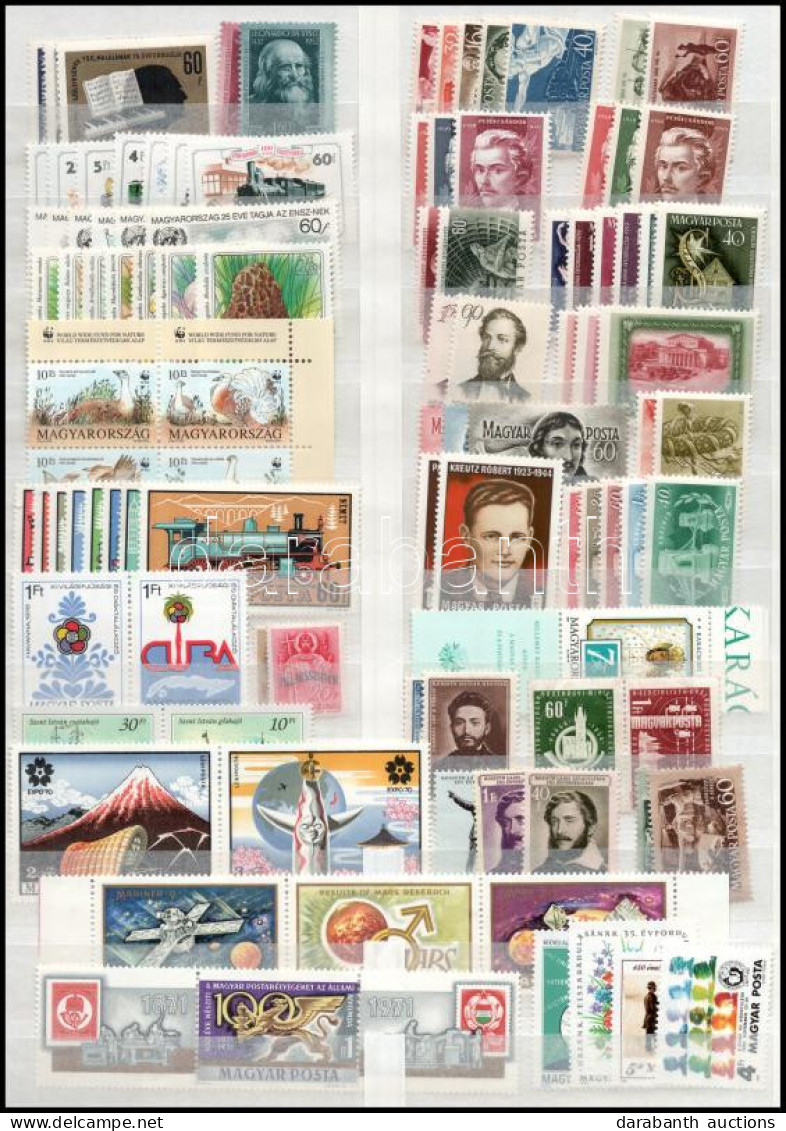 ** 80 Klf Komplett Sor, 150 Klf Egyedi Bélyeg 2 Berakólapon / Hungarian 80 Different Sets, 150 Different Stamps - Autres & Non Classés