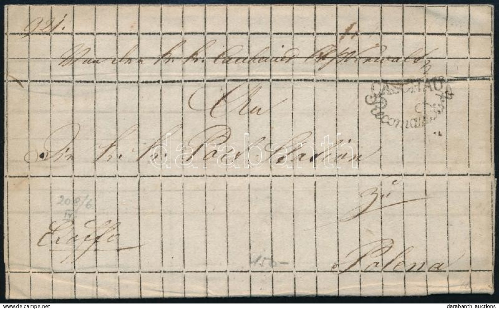 1841 Ex Offo "CASCHAU / Recomandirt " - Polena - Sonstige & Ohne Zuordnung