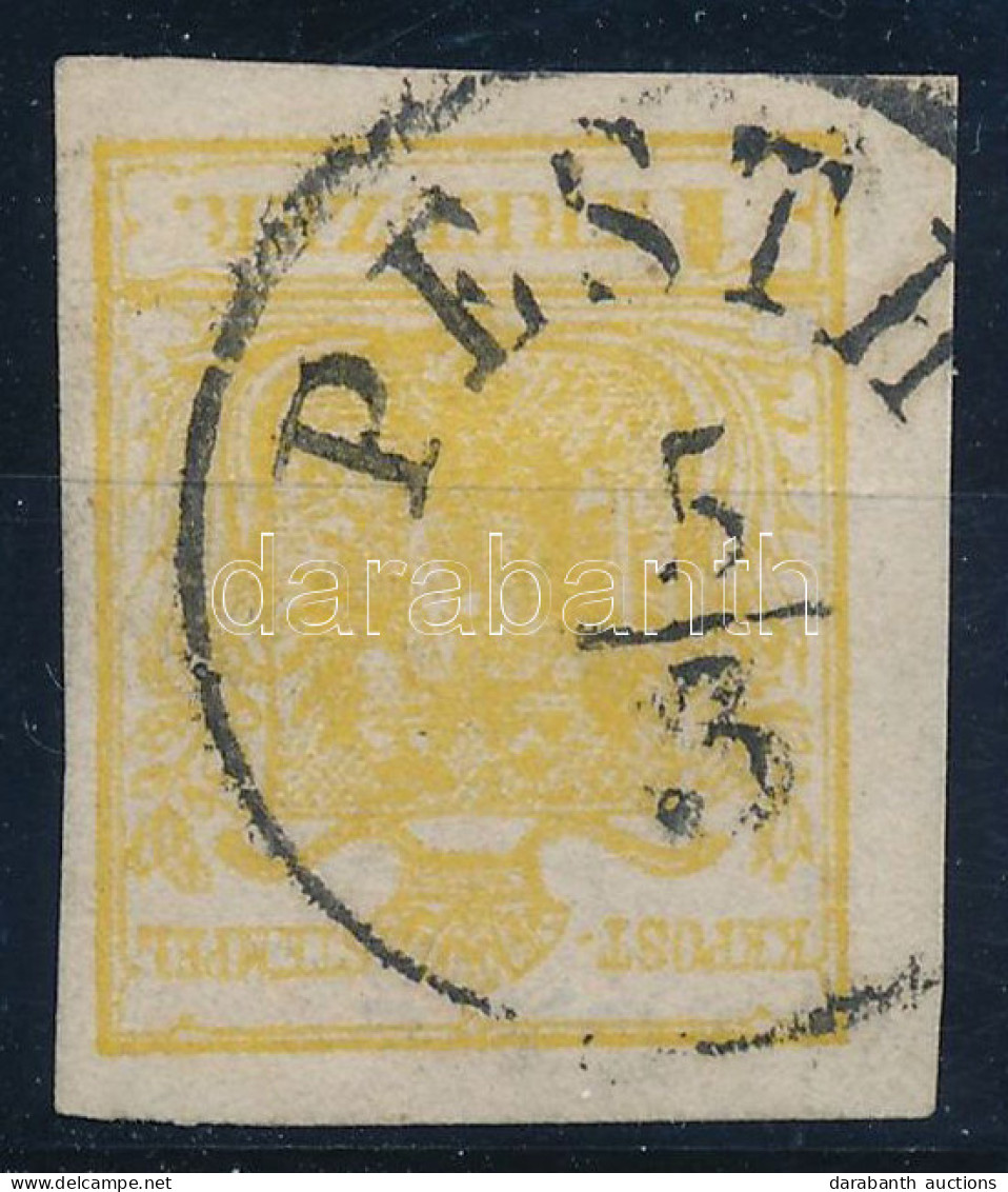 O 1850 1kr Sárga MP III. Szép Szélekkel / Type III. Yellow, Nice Margins "PESTH" Certificate: Strakosch (ANK EUR 130,-) - Sonstige & Ohne Zuordnung